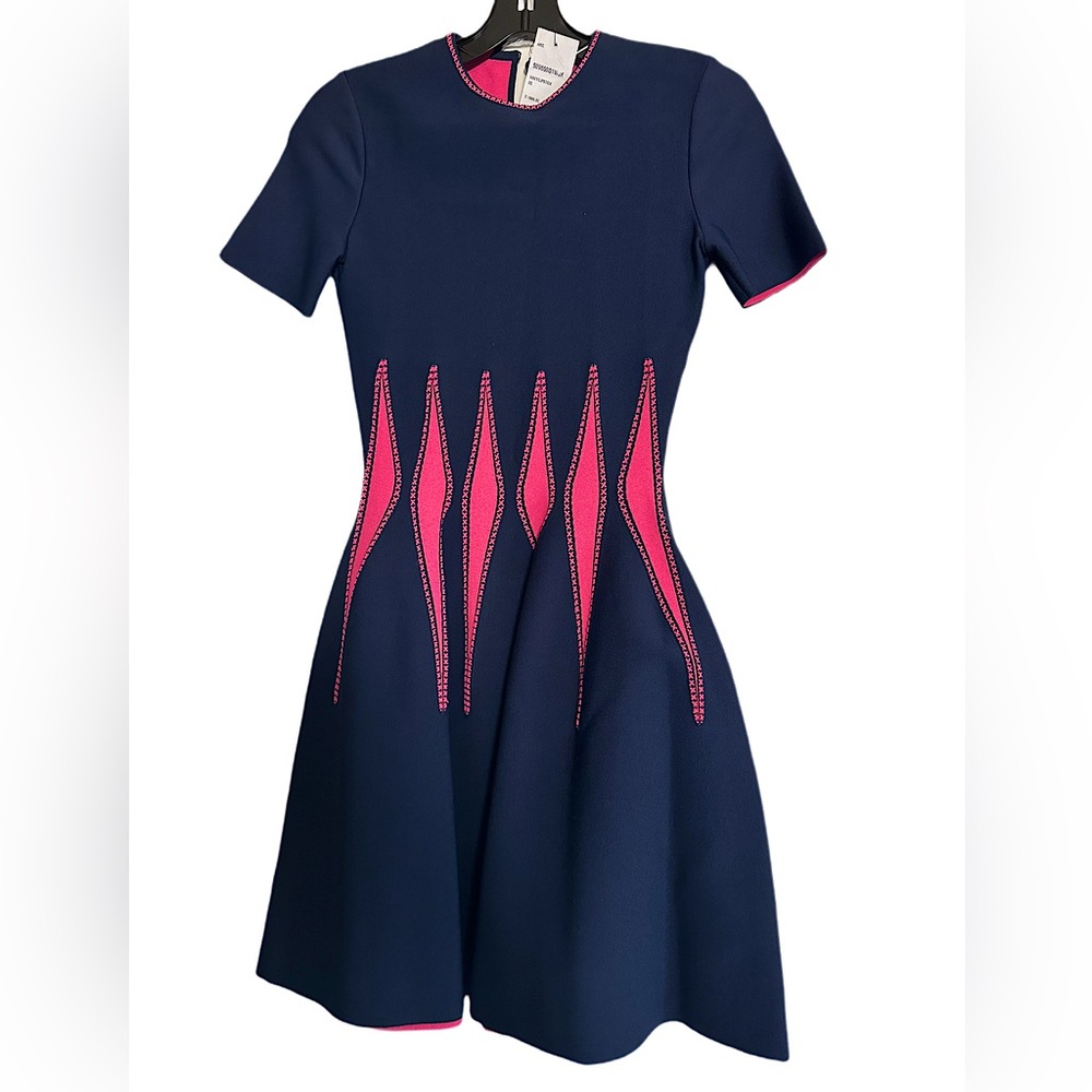 NWT Alexander McQueen Knit A-line Designer Mini Dress XS